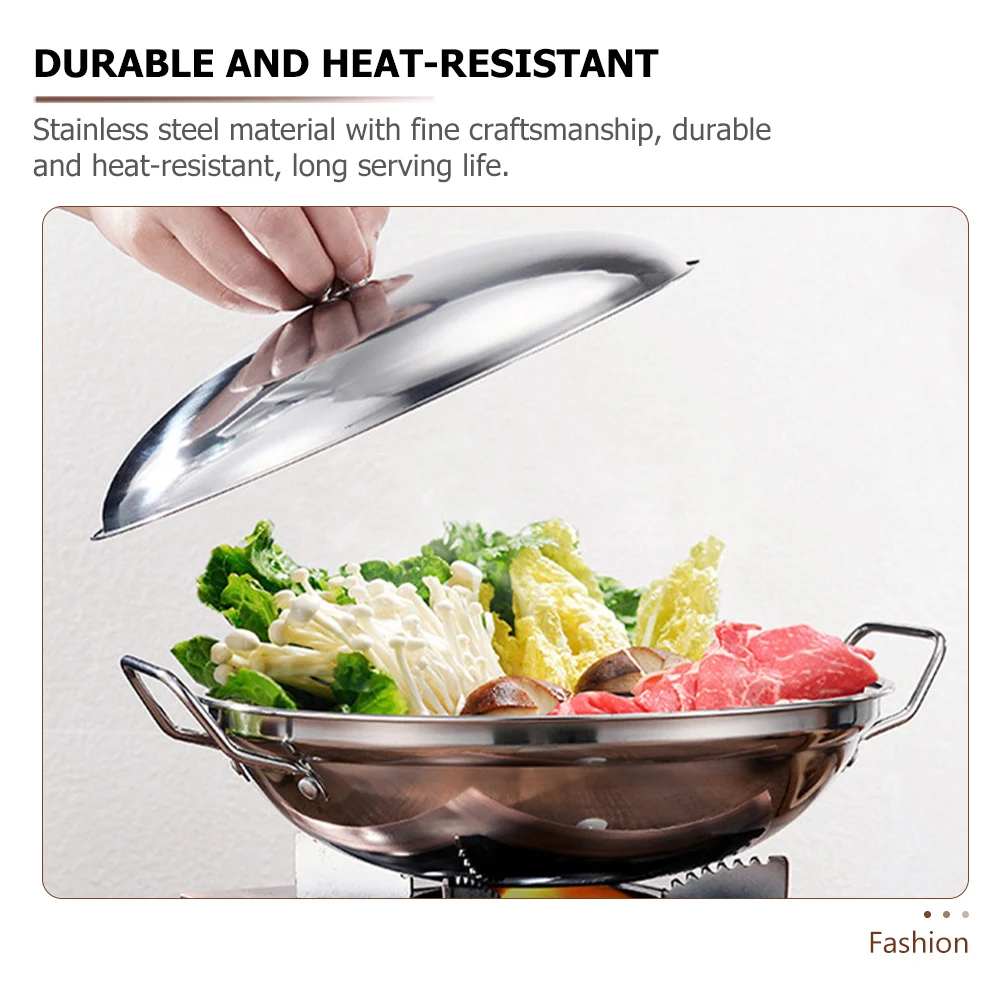 

1 set Stainless Steel Anti-overflow Hot Pot Divider Cooking Pot for Noodle Induction Stock Pan Kitchen Utensil