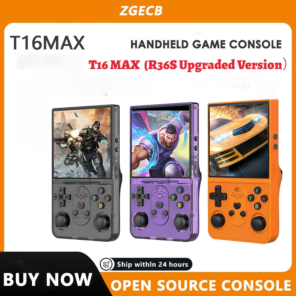 

Портативная видеоигра в стиле ретроT16MAX Linux, 4,0-дюймовый IPS-экран, портативный карманный видеоплеер, опыт превосходных людей ﻿