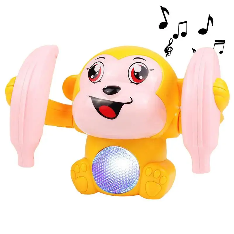 

Electric Monkey Toy Early Infant Electric Flip And Head Musical Monkey Baby Toy Novelty Baby Musical Toys Walk Sing Brain Game