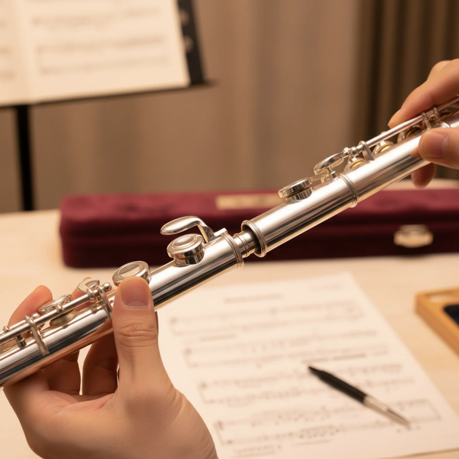 

Instrument Repair Tool Flute Foot Joint Assembly Durable Cupronickel Accessory for Easy Flute Maintenance Tasks