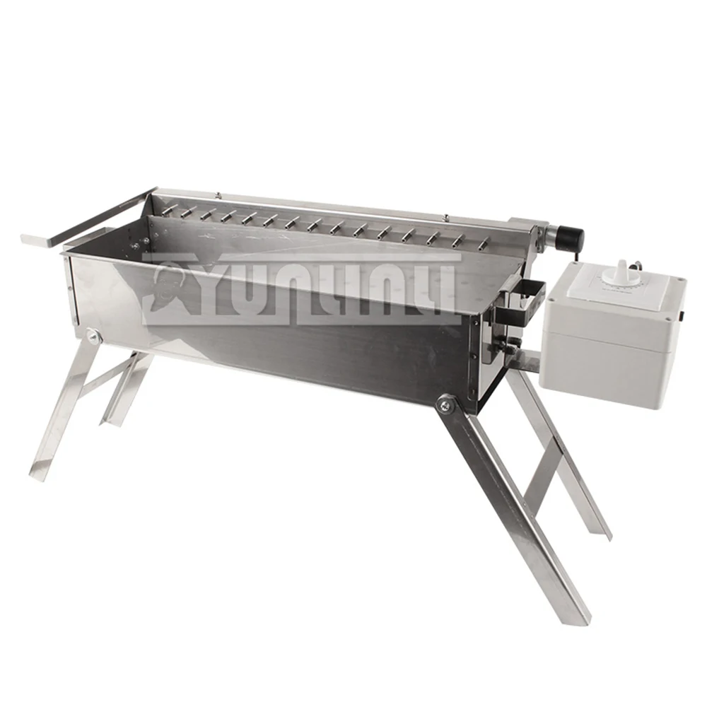 Outdoor barbecue machine, fully automatic rotating barbecue stove, household stainless steel skewer machine