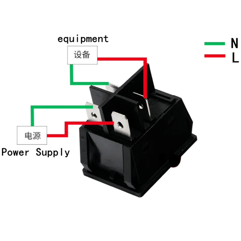 50PCS,Rocker Power-Taste Schalter, Hohe Strom, AUF/OFF, Spezielle für Eelding Maschine, KCD4,Sterling Silber Punkt, 30/35A 250/125V AC