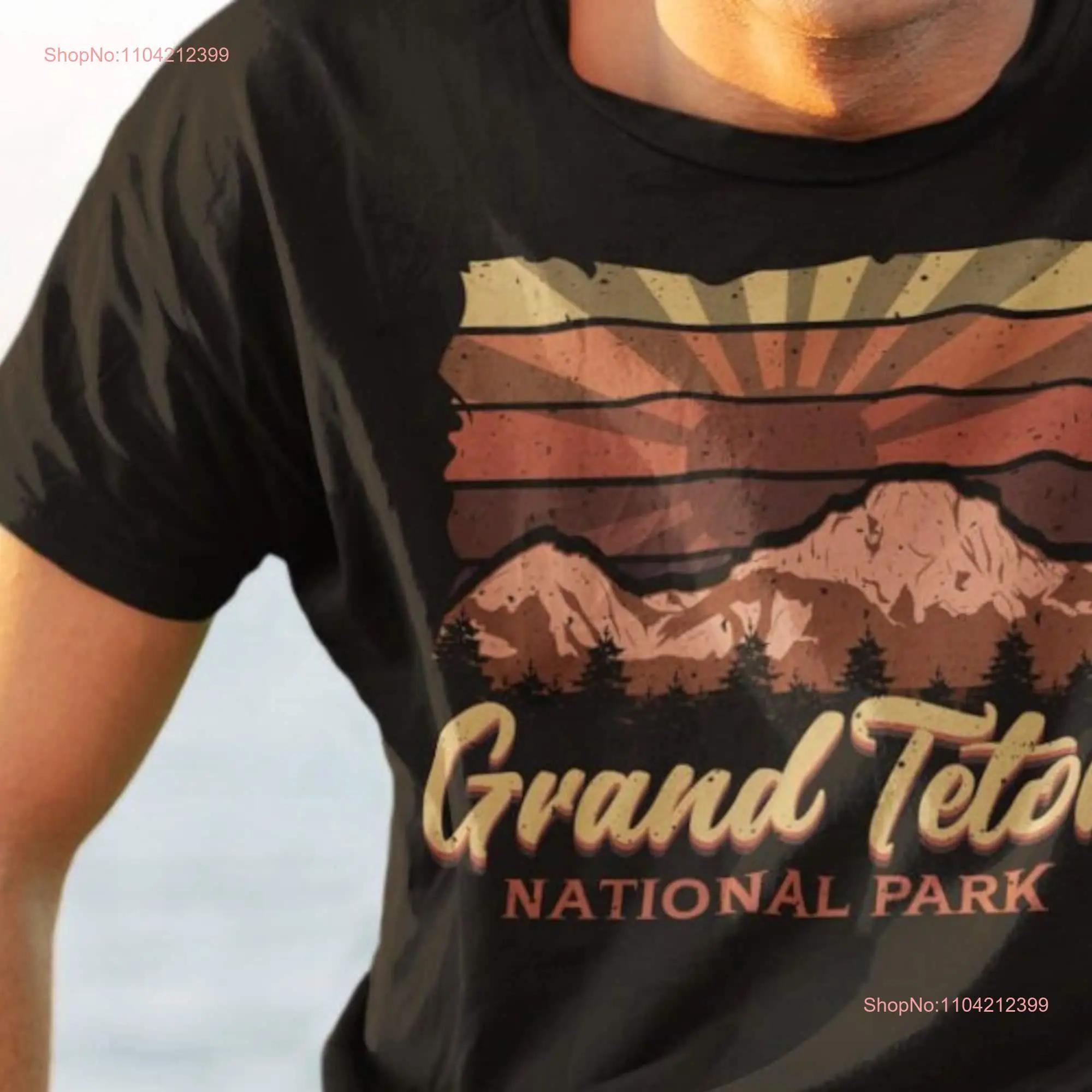 Grand Teton National Park T shirt Wyoming Vintage Retro Camping Vacation  long or short sleeves