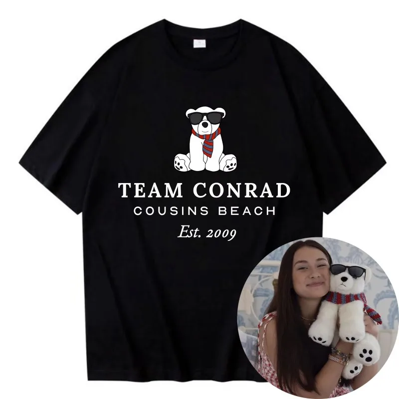 

Team Conrad T-Shirt The Summer I Turned Pretty Shirt Custom Cousins Beach Shirt Women Fashion Short Sleeve Streetwear Tops