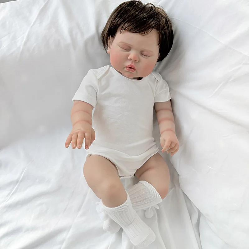 Pickle 60CM Reborn Toddler Baby Dolls Soft Touch Lifelike Baby Doll with Rooted Hair Hand Detailed Painting Skin Muñecas Reborn