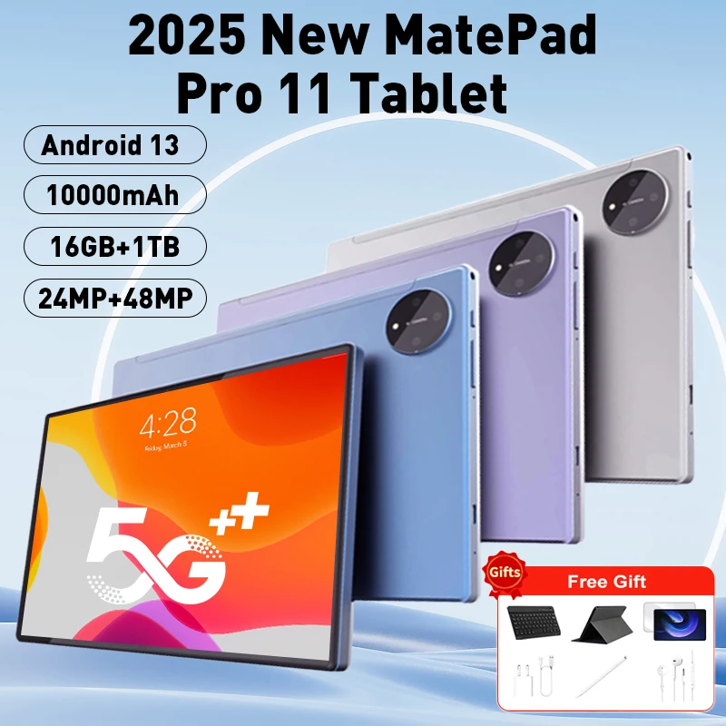 2025 New Hauwei MatePad Pro 11 Tablet 10.1-Inch 16+1TB Android 13 tablet pc 5G 10000mAh