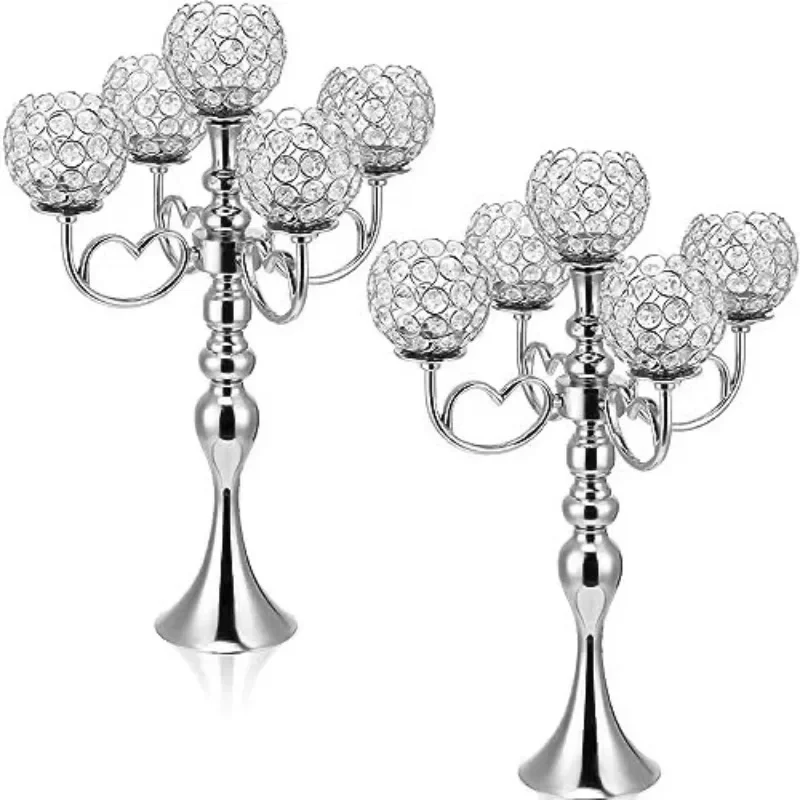

New wedding props Road guide 5-head candlestick European light luxury candlestick crafts romantic