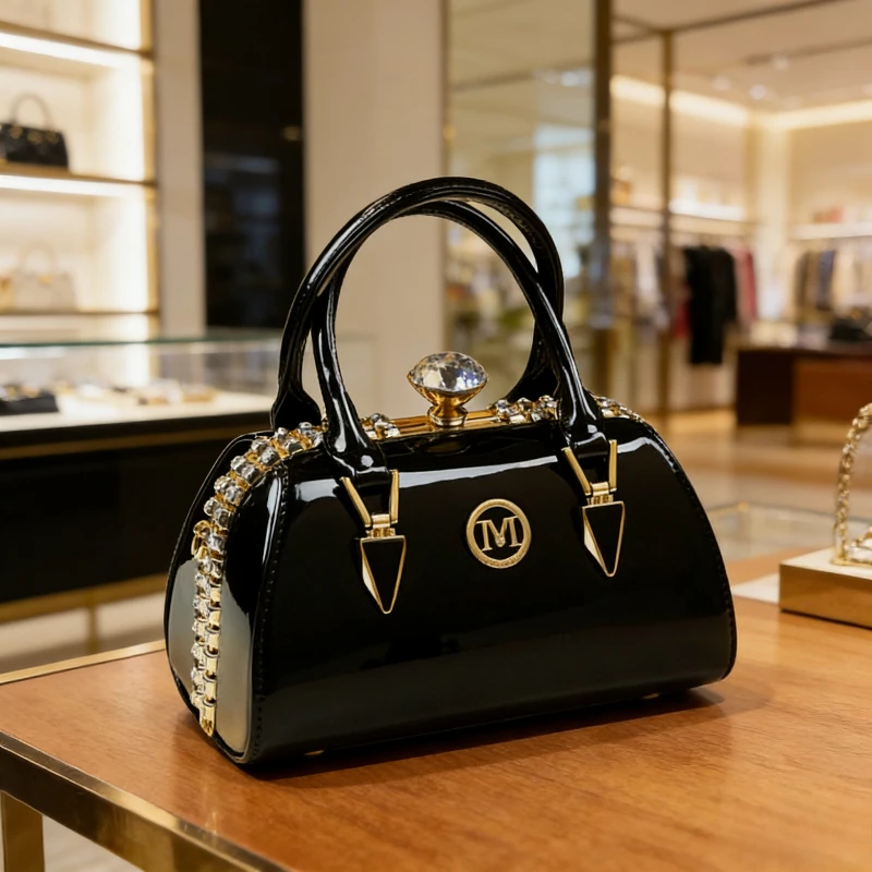 

Women Bag Personalized Glossy Leather Small Shoulder Bag New Crossbody Purse Fashion Pillow Handbag​