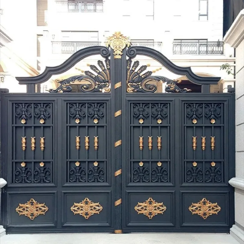 Entrance Fencing with Automatic Door Operators Main Door Trellis Designs Driveway Gates Fence for Villas Factory Direct