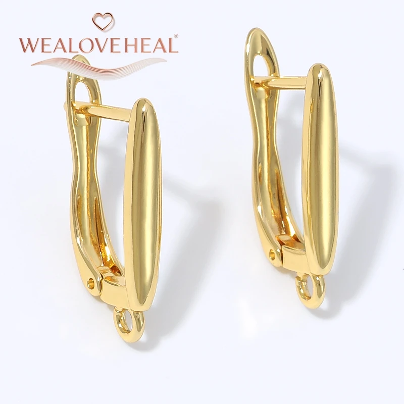 schmuckherstellung zubehör, Minimalistische 18K Vergoldete Messing-Ohrringhaken Handgefertigte DIY-Ohrring-Zubehörteile Hochwertige Ohrringverschlüsse – Detail 19