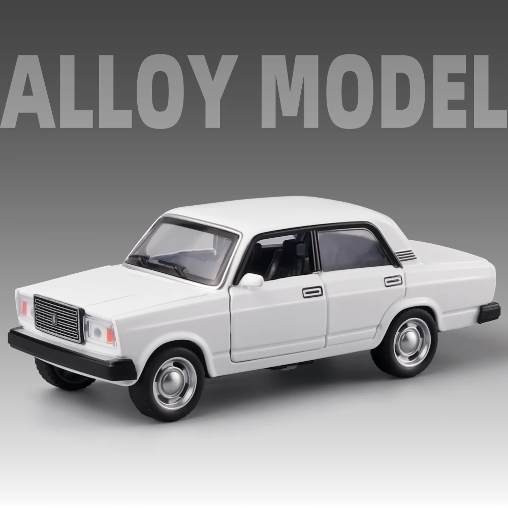 14.3CM Russia LADA 2107 Diecast Model Car, Metal Car, Kids Boys Gift Toys With Openable Door/Pull Back Function/Music/Light