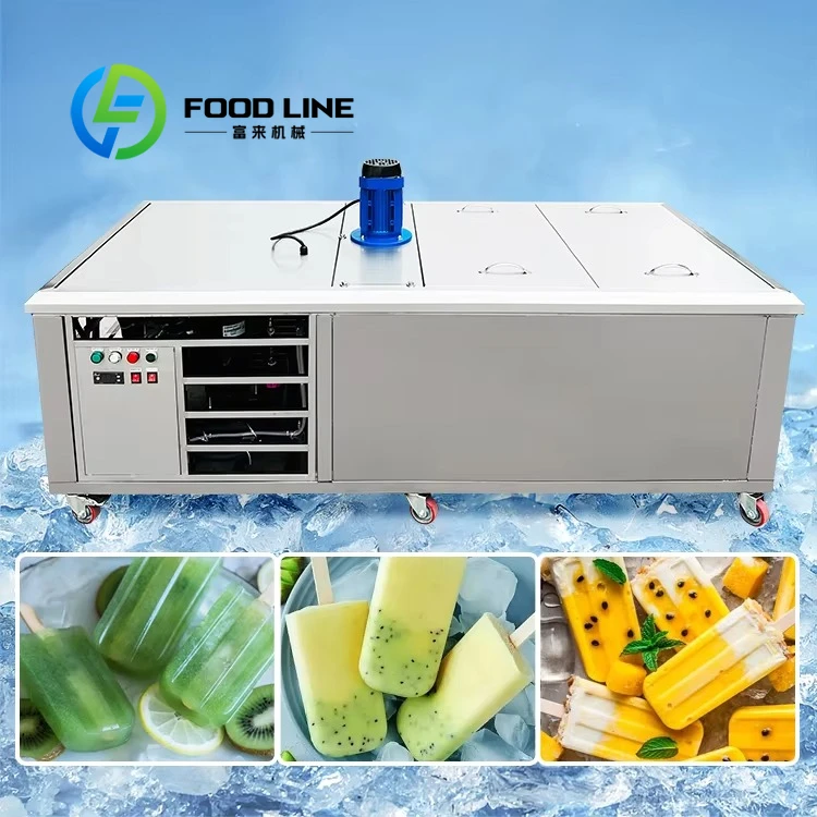 Industrial 16000/day Popsicle Machine 6 Molds Ice Lolly Maker 3HP International Brand Compressor Ice Cream Stick Plant