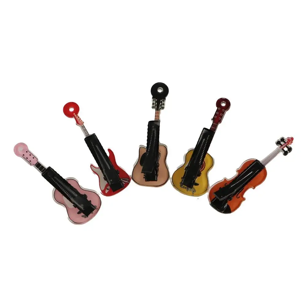 

Kawali Sweet Violin Hairclip Korean Style Ins Duckbill Clip Side Clip Alloy Guitar Hair Clip Daily