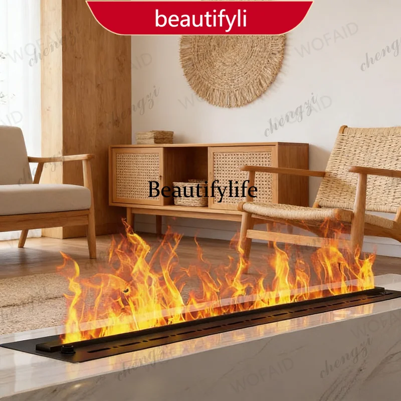 01A Corner Electric Led Fireplace,3D Water Vapor Flame,electric Fireplace Insert,Space Saving,Compact Design,Remote,LED Lights