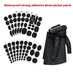 Self Adhesive Black Patches For Down Jackets Pants Clothes Repair Washable Patch Apparel Sewing Fabric Strong Paste