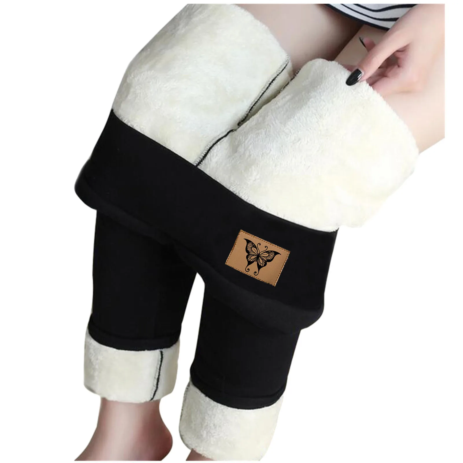 Women Legging Seamless High Waist Thick Thermal Legging Fashion Winter Warm Lamb Fleece Female Tights Insulated Pantalon Pants