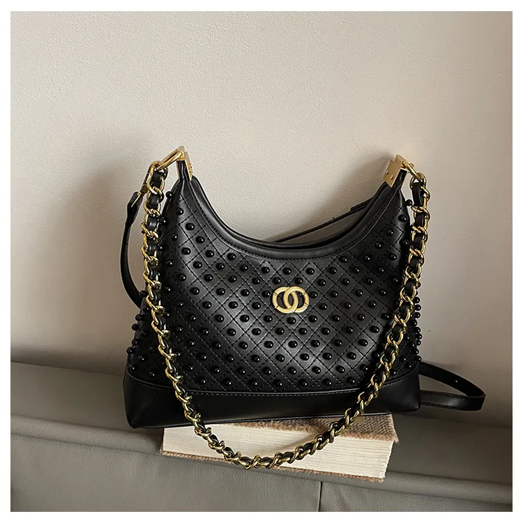 

Large-capacity Retro Fashion Women's Bags, Trendy Light Luxury Contrasting Handbags, Niche One-shoulder Armpit Bags