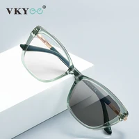 VKYEE, gafas de lectura simples de nueva moda con mariposa para mujer, gafas de lectura antiluz azul, prescripción fotocromática personalizable PFD2233