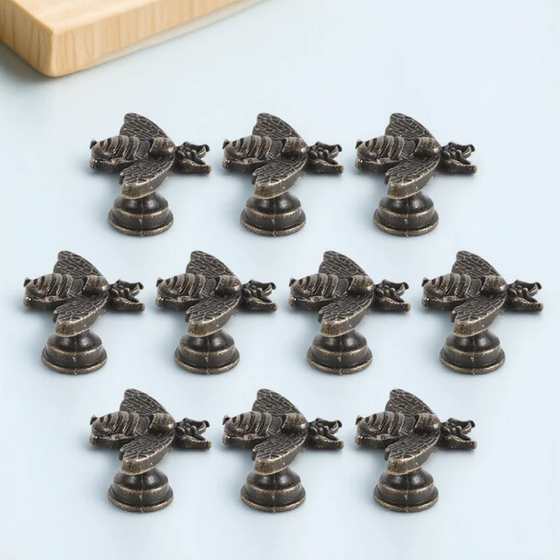 

10Pcs Retro Vintage Metal Cabinet Knobs Decorative Bee Drawer Knobs Easy Install Dresser Handles for Cupboard Wardrobe Furniture