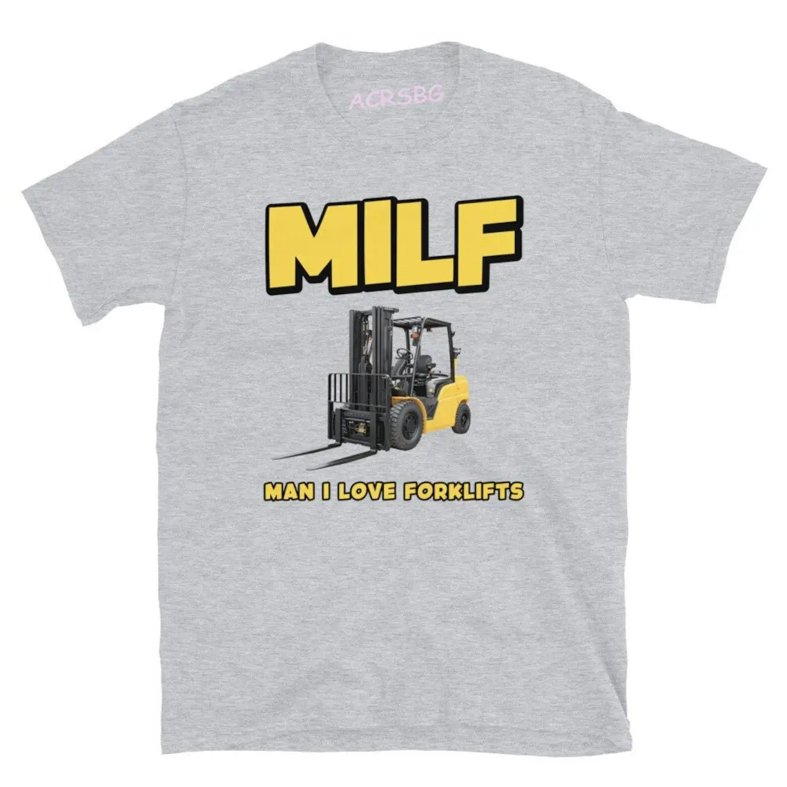 Milf Man I Love Forklifts Men T Shirts Driver Worker Gifts Print T-shirts Casual Round Neck Plus Size Tops Tee Summer Clothes