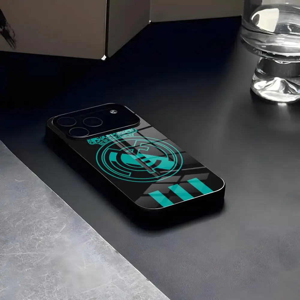 Etui na telefon Real-F-C-MadridEs-S, szkło na iPhone 17 Air 16 15 17 14 Pro Max Cool 13 12 11 X XS XR Plus, na Samsung S 25 24 23 22 — zdjęcie produktu 6