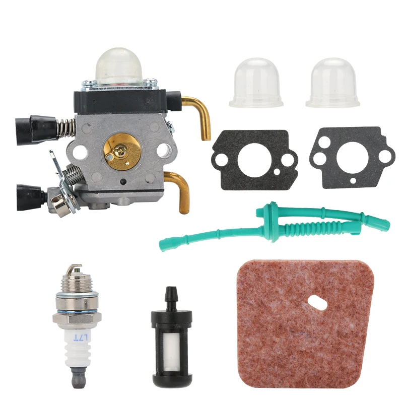 CMCP Carburetor Kit with Air Filter Line Gasket Carb for Stihl FS55 FS55R FS55RC KM55 HL45KM55R FS38 String Trimmer Weed Eater