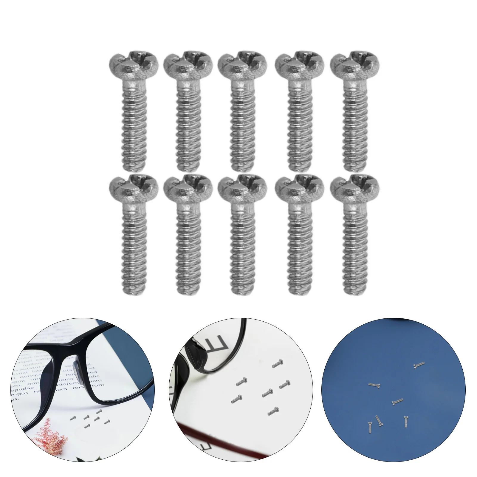 

200pcs Nose Pad Screw 1.0X3.6Mm Eyeglass Repair Parts Metal Glasses Nose Bridge Fixing Tool Replacement For Sunglasses Eyewear