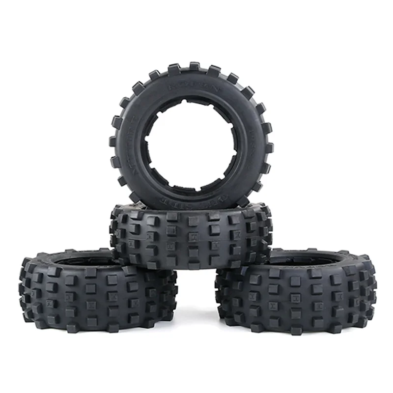 4 Pcs for 1/5 HPI ROFUN ROVAN KM BAJA 5T 5SC 5FT LOSI 5IVE T DBXL Truck Parts Rc Car Knobby Front or Rear Tire Skin