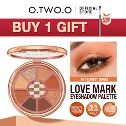 O.TWO.O Eyeshadow Palette Glitter Matte Pearlescent Easy To Wear Brightening Highlighter Natural Shiny Eye Shadow Makeup