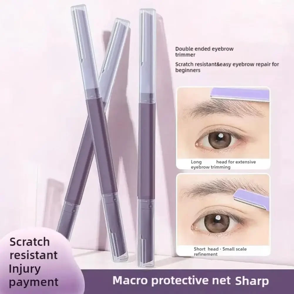 

2 in 1 Eyebrow Trimming Knife Safe Easy-use Eyebrow Makeup Beauty Portable Tool Eye brow Shaving Razor Beginner