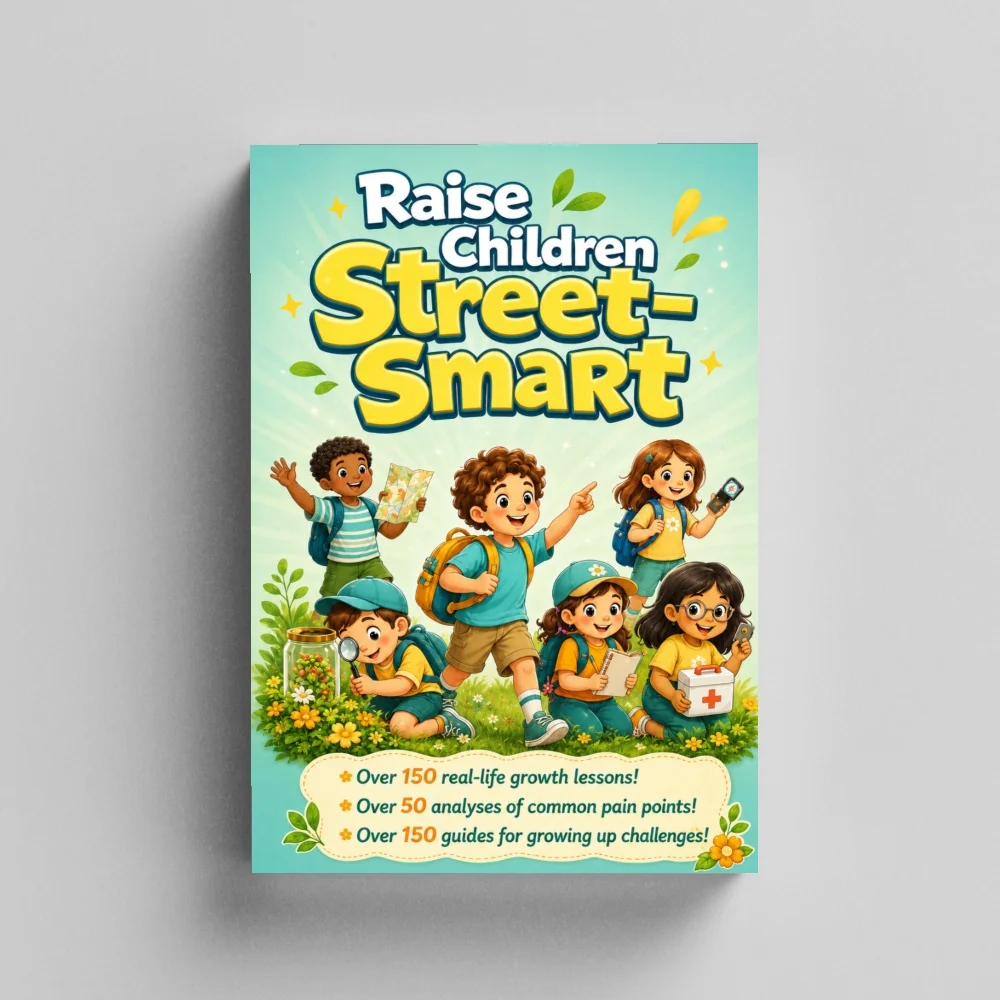 Raise Children Street-Smart Parenting and Life Skills Guide Book, 150+ Real-Life Growth Lessons on Safety Awareness
