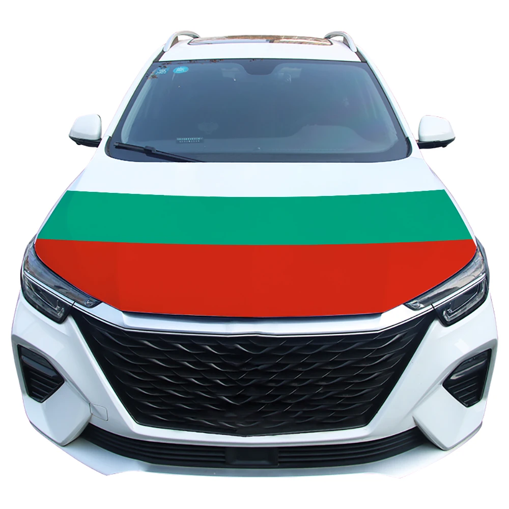 National Bulgaria Flag Car Engine Hood Cover Nationals Car Hood Cover Flag For Vehicle Decoration