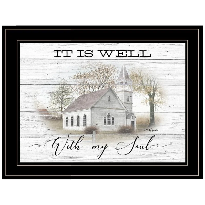 

"It Is Well" Framed Print, Black Frame, Ready to Hang