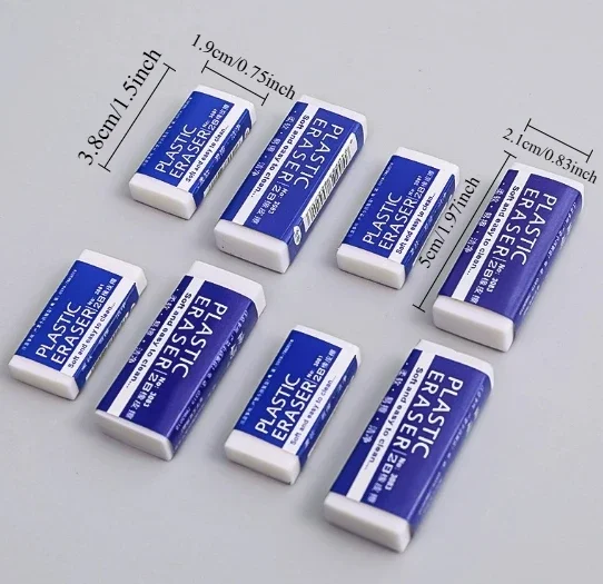 30 قطعة محايات، نظيفة و2B بيضاء، خاصة للرسم الامتحاني، مستلزمات الدراسة