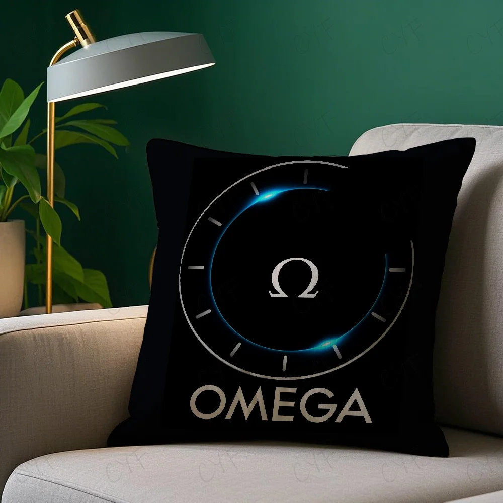 OO O-Omega Pillow Case Anti-dustmite Pillow Invisible zipper silky short plush Sofa cushion cover