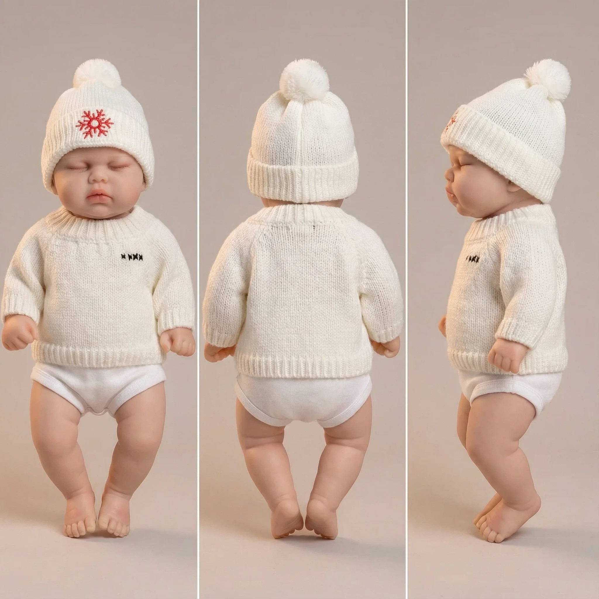 Boneca Reborn de Silicone Sólido Premium de 12 Polegadas, Super Macia, com Boca que Abre, Versão de Silicone Pickle