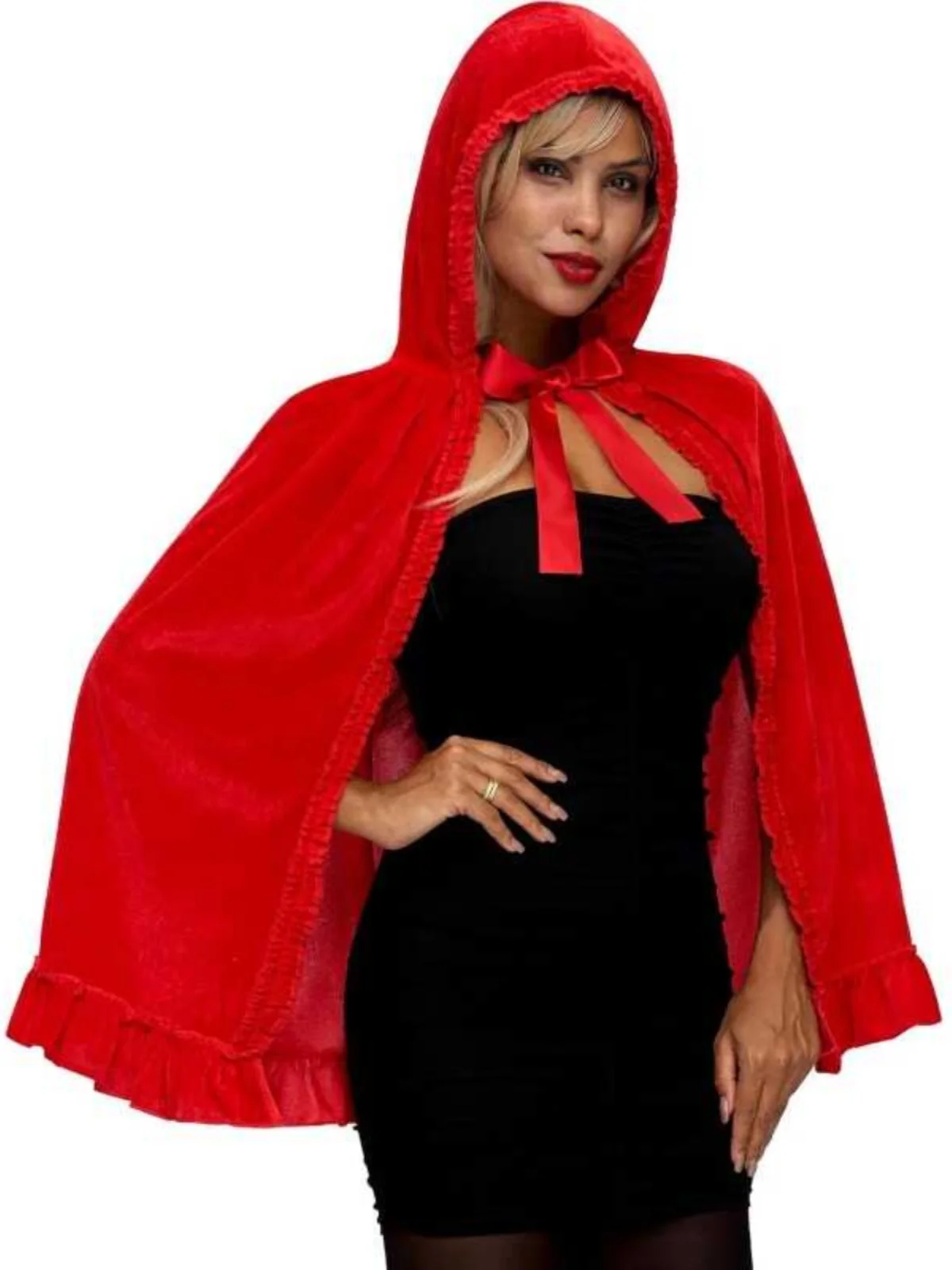 

Красный бархатный плащ с капюшоном для сценических выступлений, костюм Красной Шапочки, традиционный китайский этнический женский наряд для ролевых игр