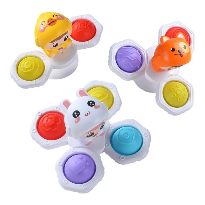 

Suction Spinner Toys For Babies 3PCS/set Kid Spinners For Bath Teething Travel Fidget Toy Spinners For Babies Kid Suction