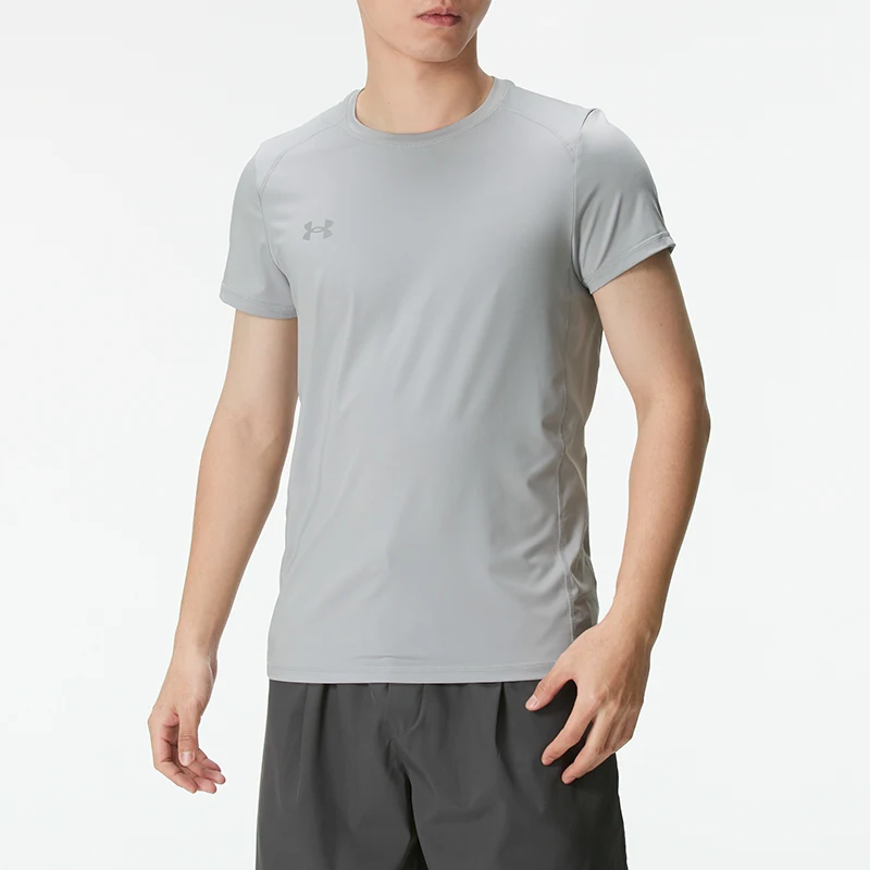 

Мужская тканая футболка Under Armour с короткими рукавами, удобная, быстросохнущая, с круглым вырезом, дышащая, для мужчин 23500506-011