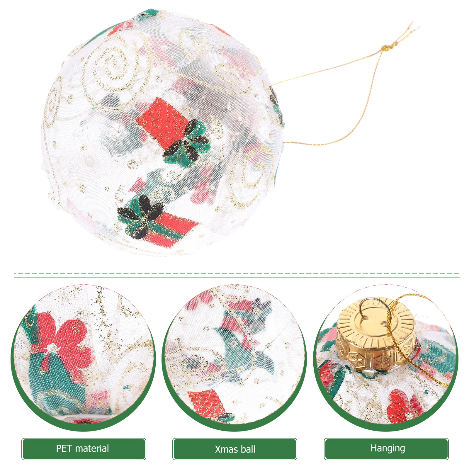 

6 Pcs Christmas Ball Ornaments Decorative Pendants Hanging Tree Decoration Decorate The Pet