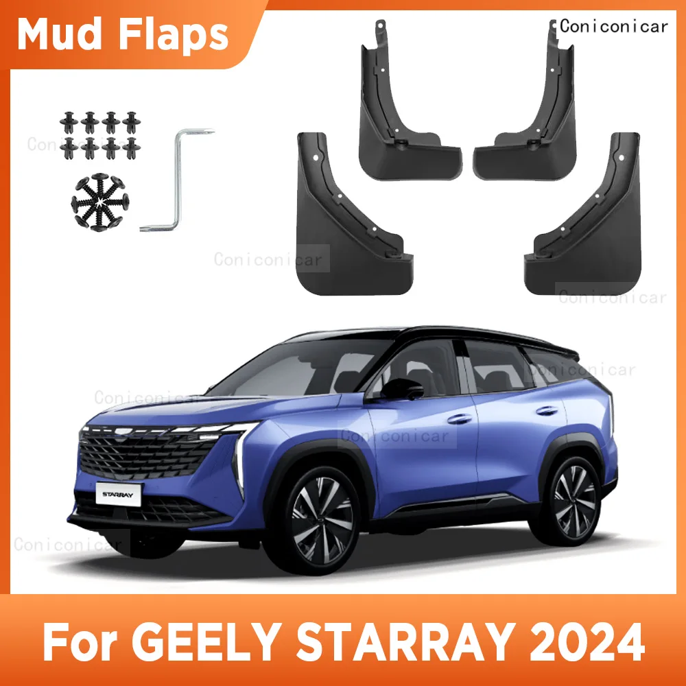 For GEELY STARRAY 2024 Mudflaps Mud Guards Flaps Splash Guards Mudguards Fender Front Rear Wheel Protection Accessories