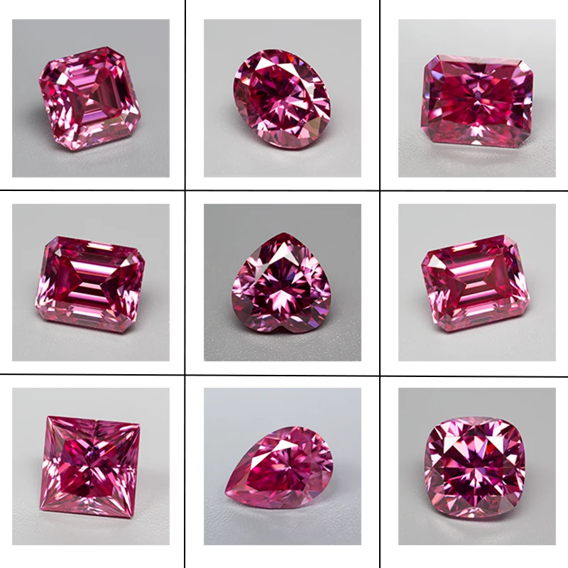 

Pink Moissainte Diamond VVS1 Clarity 0.5-4.0ct Round / Oval / Pear with GRA Certificate Pass Diamond Tester for DIY Fine Jewelry