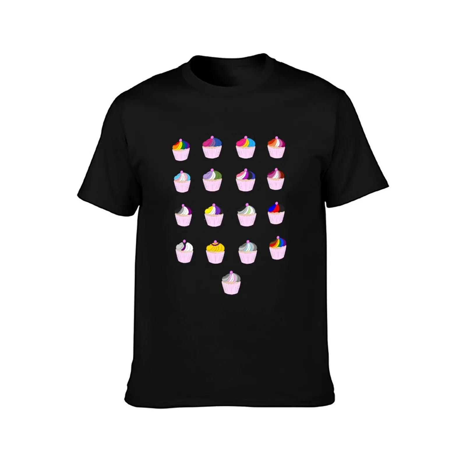 Pride Cupcakes T-Shirt Functional Casual Short Sleeve Tee T-Shirt