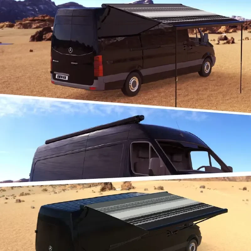 For Awnlux Exterior RV Camper Awning Accessories Waterproof Fabric Electric Caravan Roof Type RV Awning Sun Shade view 4
