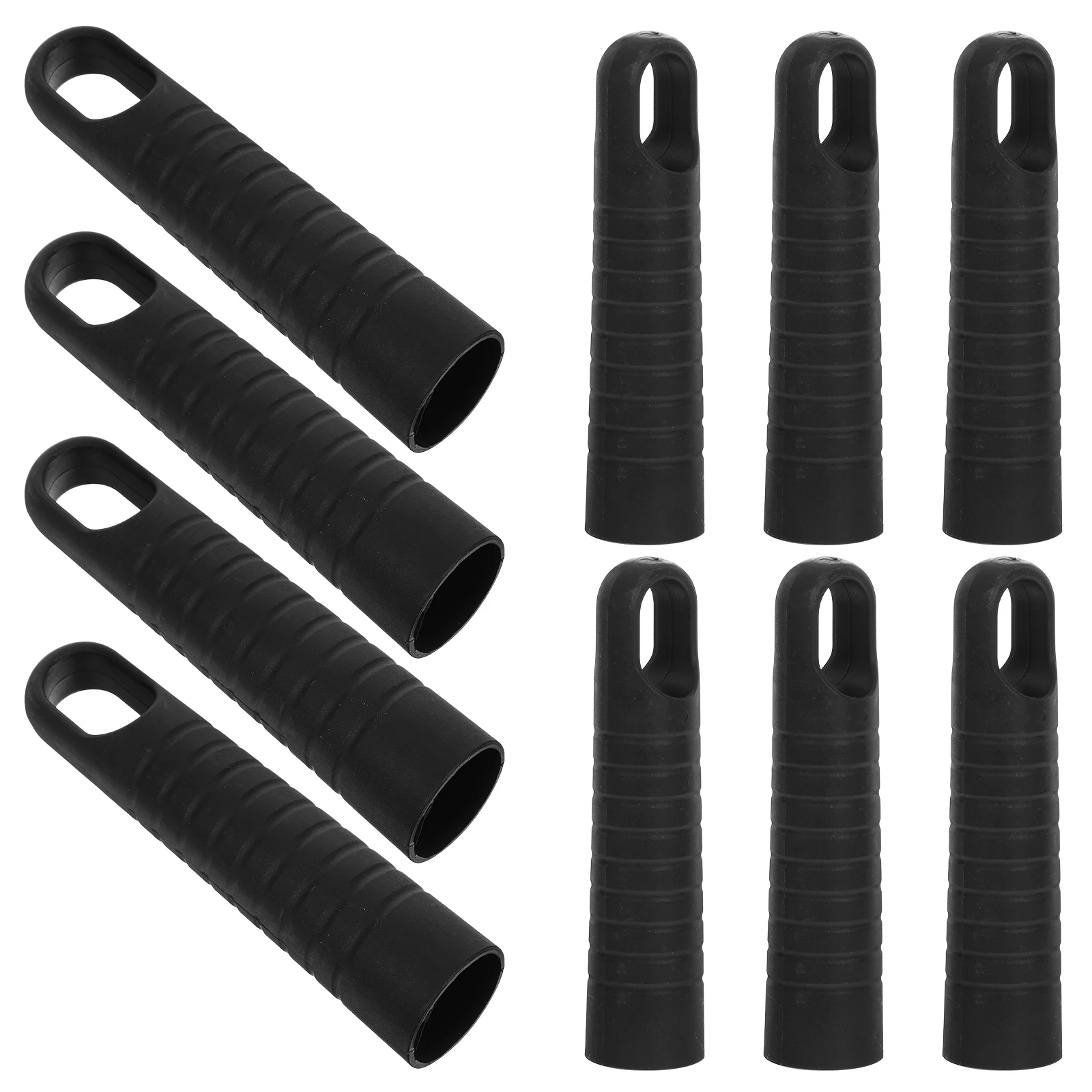 

10 Pcs Broom Plastic Handle Accessories Replacement Cap Mop End Dustpan Attachment Black