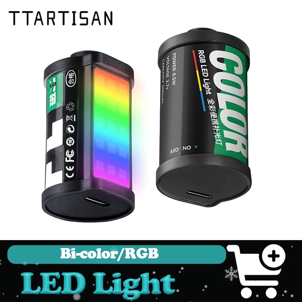

TTArtisan RGB Mini Magnetic LED Fill Light Cold Shoe Mount Fill Light for Vlog Recording