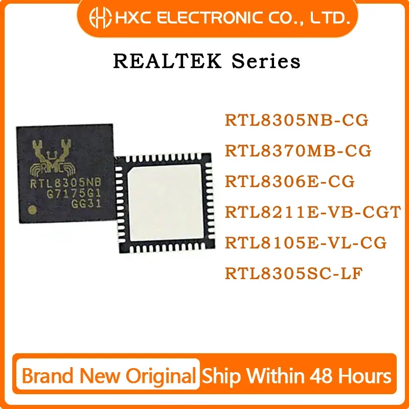 5PCS RTL8305NB-CG RTL8370MB-CG RTL8306E-CG RTL8211E-VB-CGT RTL8105E-VL-CG RTL8305SC-LF