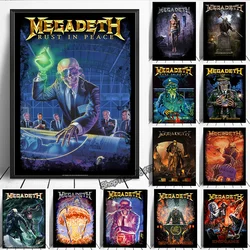 Classic Heavy Metal Rock Band Megadeths Album Poster Hip Hop Singer Canvas Painting and Prints Wall Art Picture for Room Decor