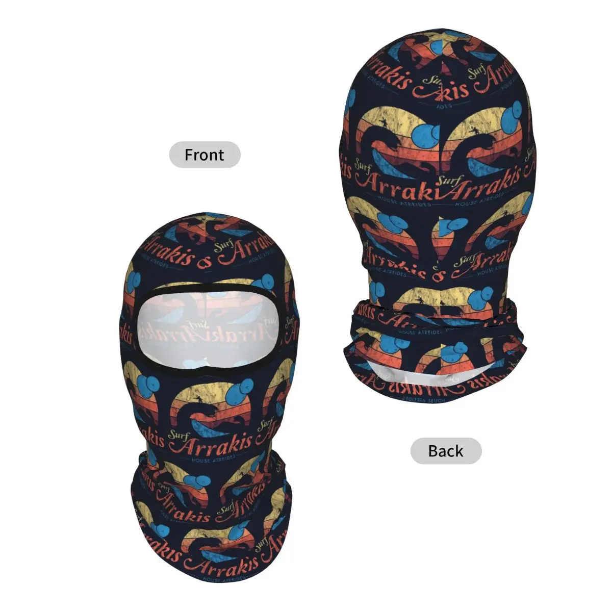 Visit Arrakis Distressed Surf Dune Sci Fi Thin Balaclava Full Face Mask Sun Protection Neck Gaiter For Motorcycle Fishing