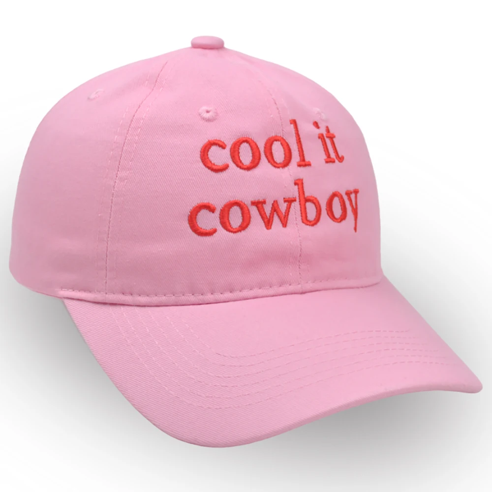 Cool It Cowboy Baseball Cap Embroidery Cotton Mom Hat Girly Pink Trucker Hat Summer Woman  Adjustable Outdoor Hat